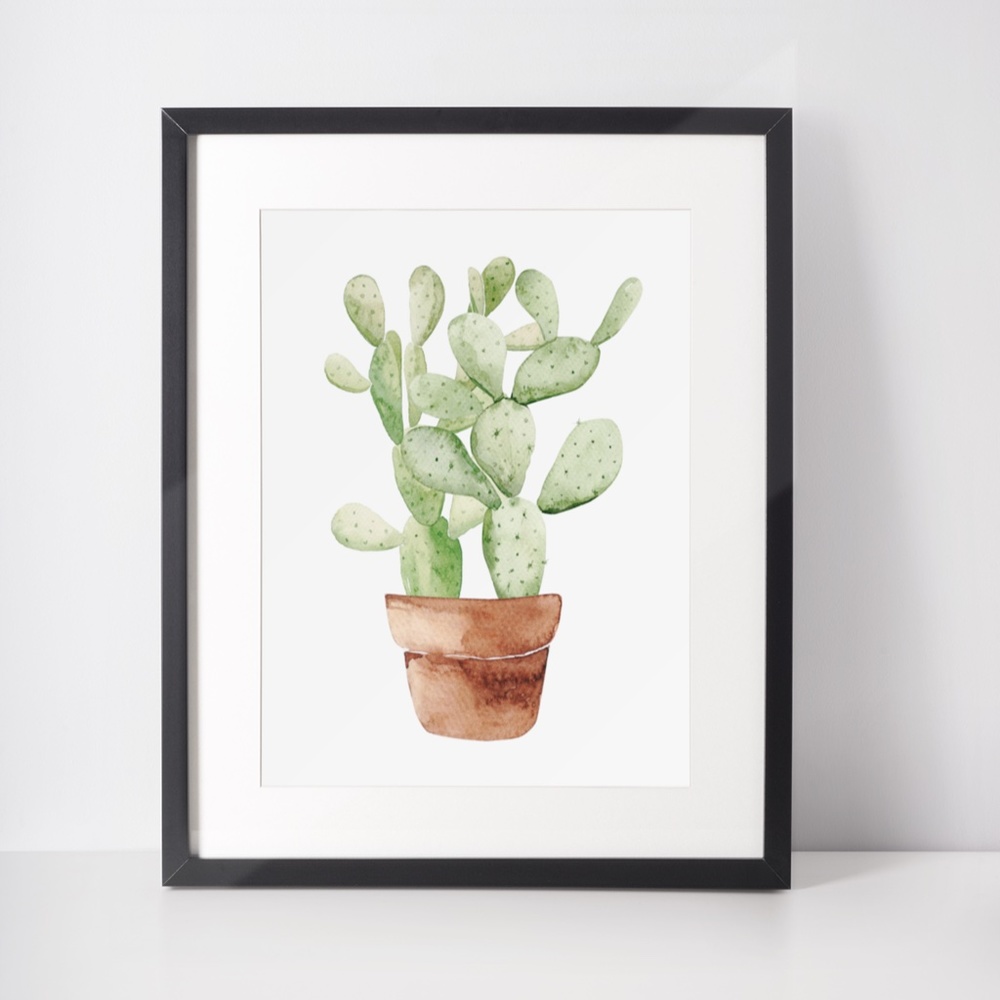 Wall Art Watercolor Cactus Plant Illustration Print Poster Unframed - Picture 7 of 9
